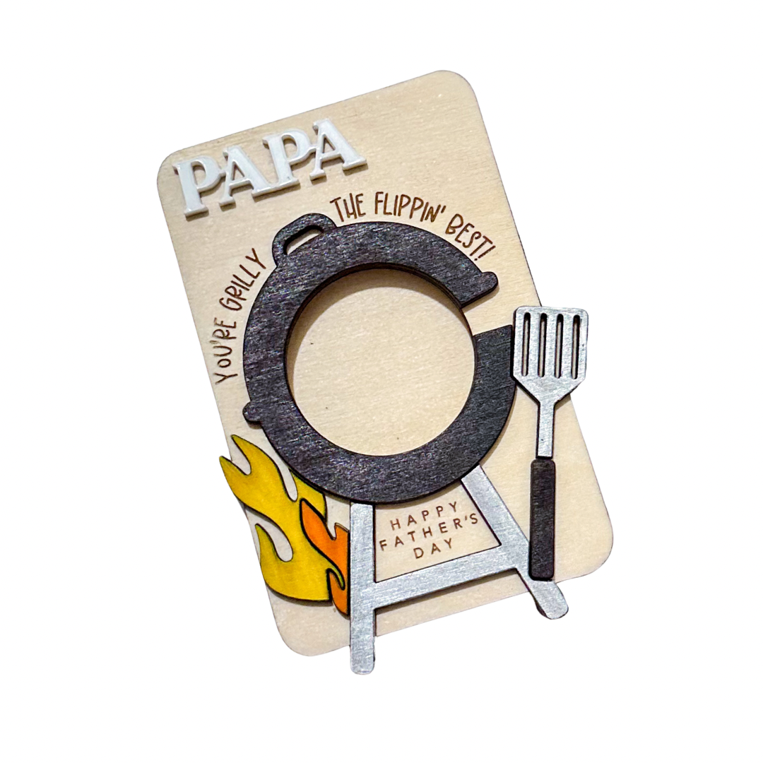 Grill Fathers Day Photo Magnet