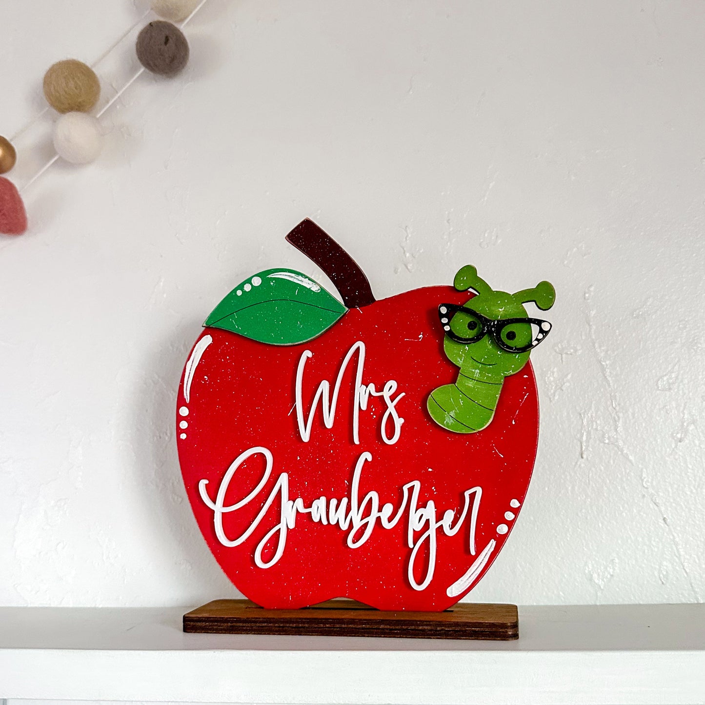 Apple Desk Sign with gift card holder