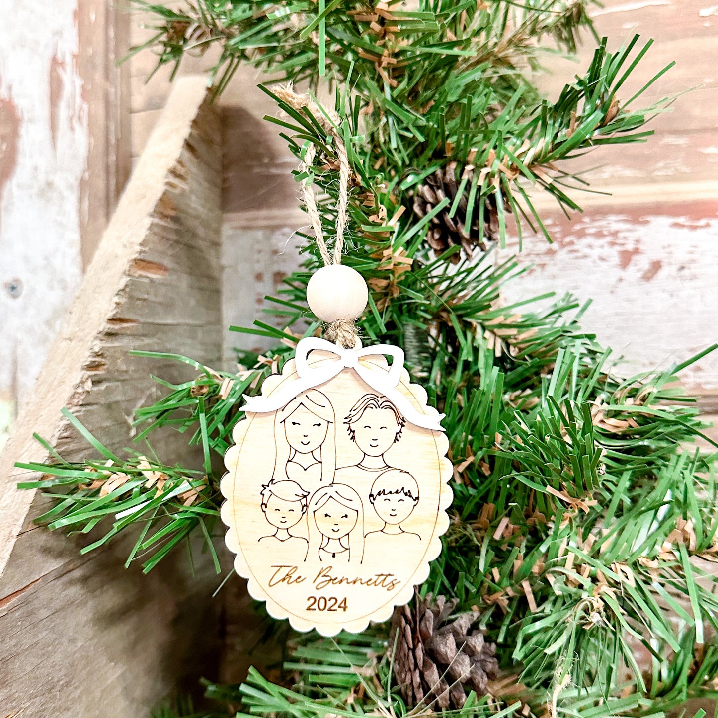 Family Sketch Ornament