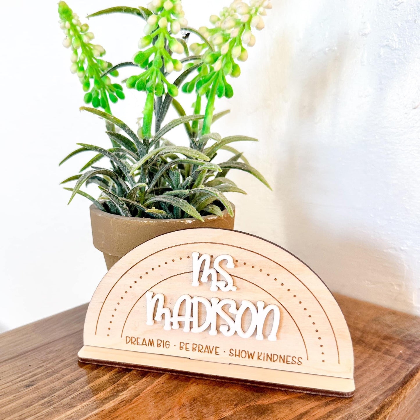 Teacher Rainbow Desk Sign