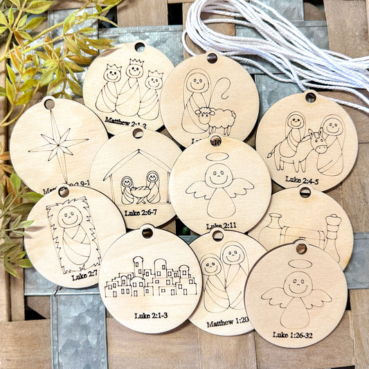 Nativity Story DIY ornaments