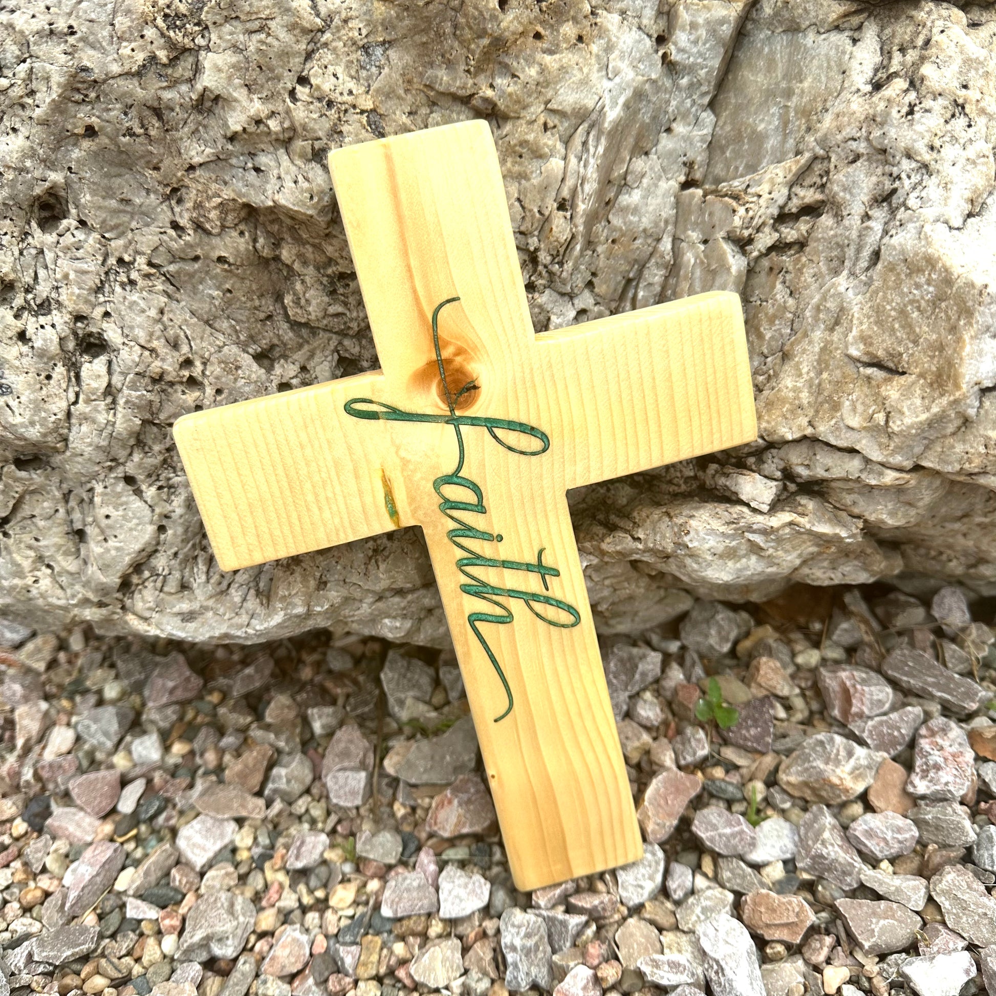 Teal Faith Cross – Lost Canyon Design Co